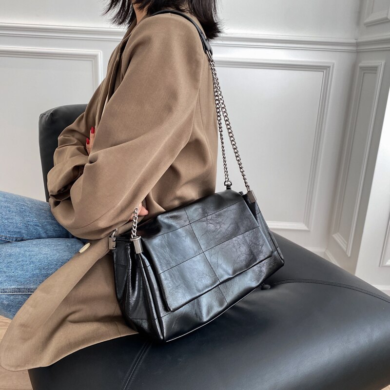 Vouwen Dikke Chain Crossbody Tas Voor Vrouwen Mode Sac A Main Vrouwelijke Schoudertas Vrouwelijke Handtassen En Portemonnees Met handvat