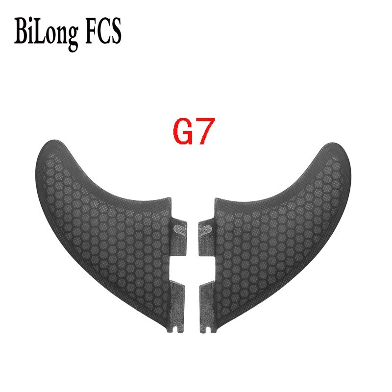 BiLong FCS II-aletas de fibra de carbono para tabla de surf, tamaño G3, G5, G7, Juego de 2 unidades: gray g7