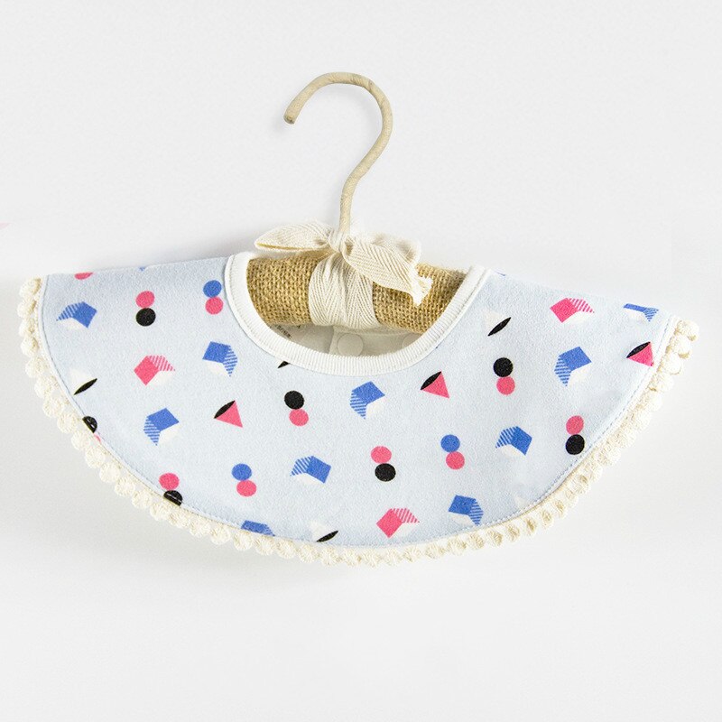 Baby Lätzchen Rundhals Baby Spucktuch Lätzchen 360 Grad Blume Lätzchen für Mädchen Baby Kleidung Bandana Lätzchen Wasserdicht: Cube