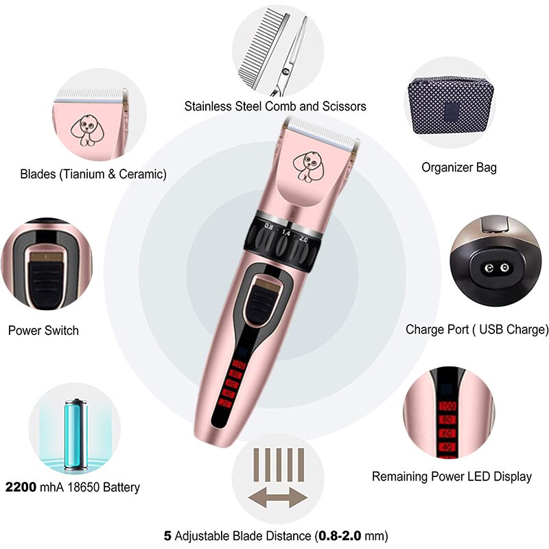 Pet Clipper Voor Honden Tondeuse Elektrische Hond Clipper Kat/Konijn Grooming Tool Haar Machine Remover Kapsel Voor Dieren