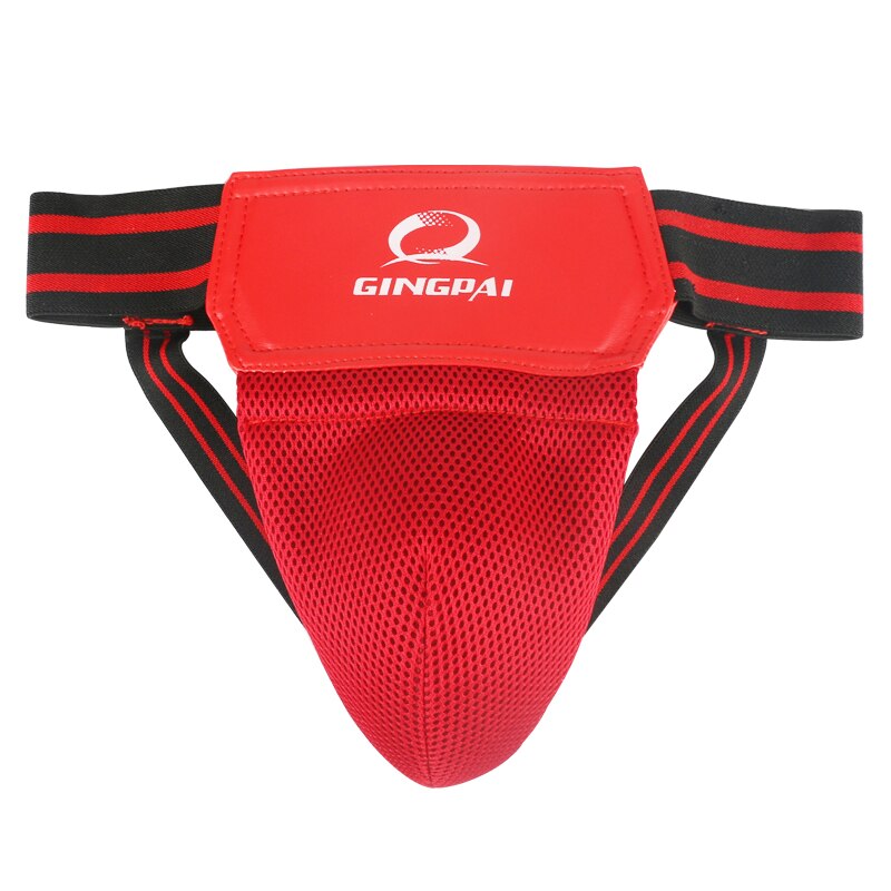 Volwassen Mannelijke Sanda Kruis Guard Protector Taekwondo Mma Lies Protector Kick Boksen Bescherming Guard Mannen Jockstrap: Rood / S