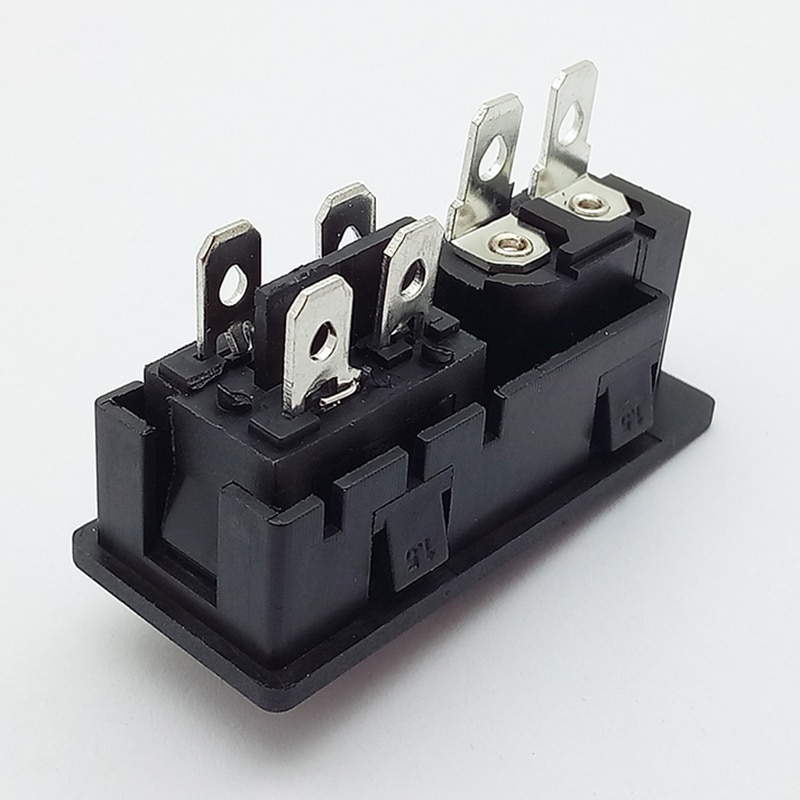 4pcs Power Rocker Switch & Socket Connector, Switch with 3 Pin or 4 Pin, Panel Mount Power Adapters