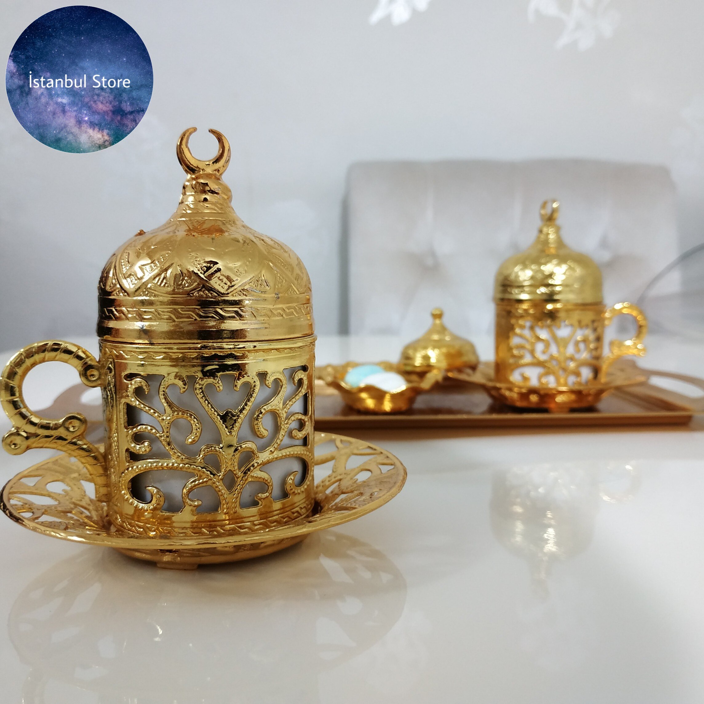 Copper Coffee Set 1-2-6-Piece Coffee Cup Set Made of Copper Silver Color Coffee Cup Porcelain Cup Set Espresso Glass Coffee Cup: Set Of 2 Gold Color