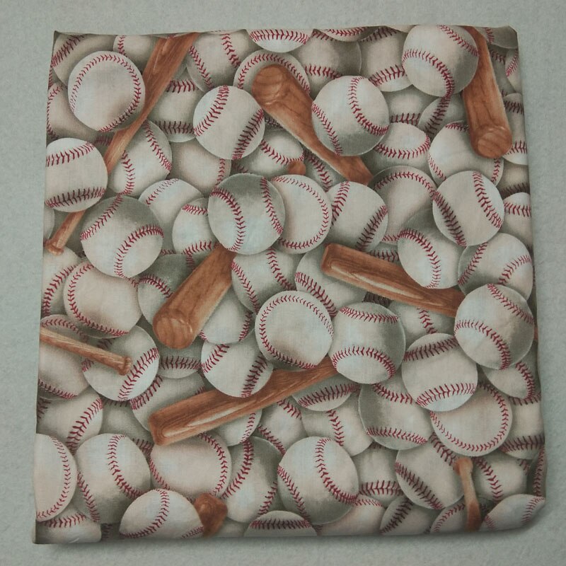 50 x 105cm honkbal en bruine honkbalknuppel bedrukte katoenen stof honkbalstof patchwork voor stoffen jurk feest huisdecoratie