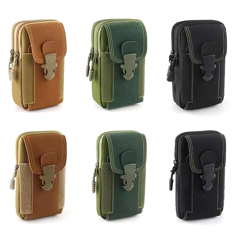 Bolsa de lona impermeable para teléfono móvil, funda tipo billetera, cinturón, monedero, funda para teléfono