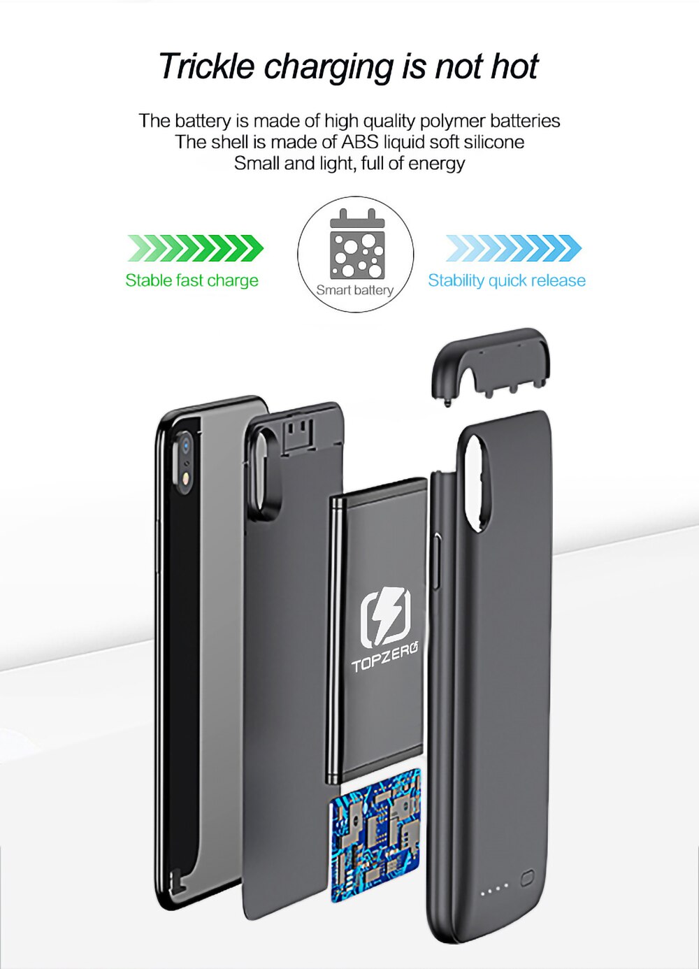 5000 mAh For iPhone X XS MAX XR Battery Charger Case Wireless charging Smart Power Bank For iPhone XS XR XS MAX Battery Case