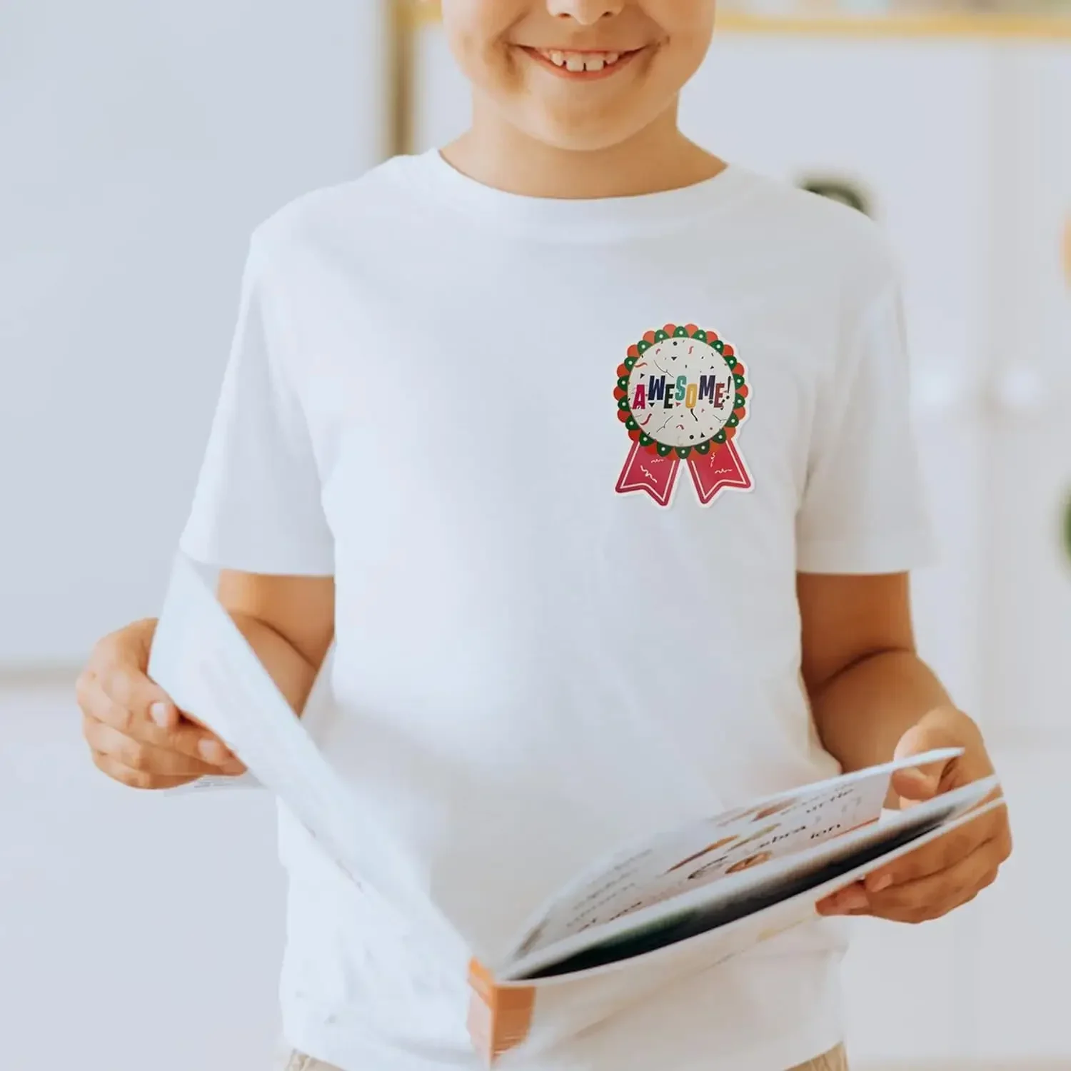 100pcs Big Reward Stickers 70mm Labels Praise Fun Chart Great Wow Super Job Well Done Nice Work for Kids Children Teacher Parent