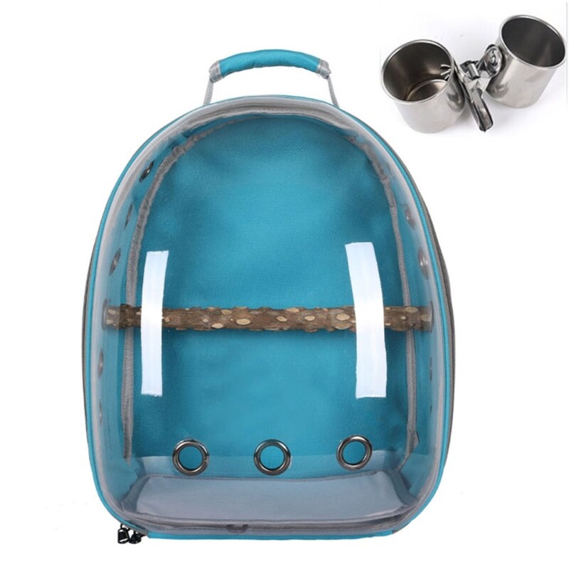 Kat Hond Rugzak Huisdier Papegaai Carrier Bag Transparante Capsule Rugzak Voor Wandelen: Blue