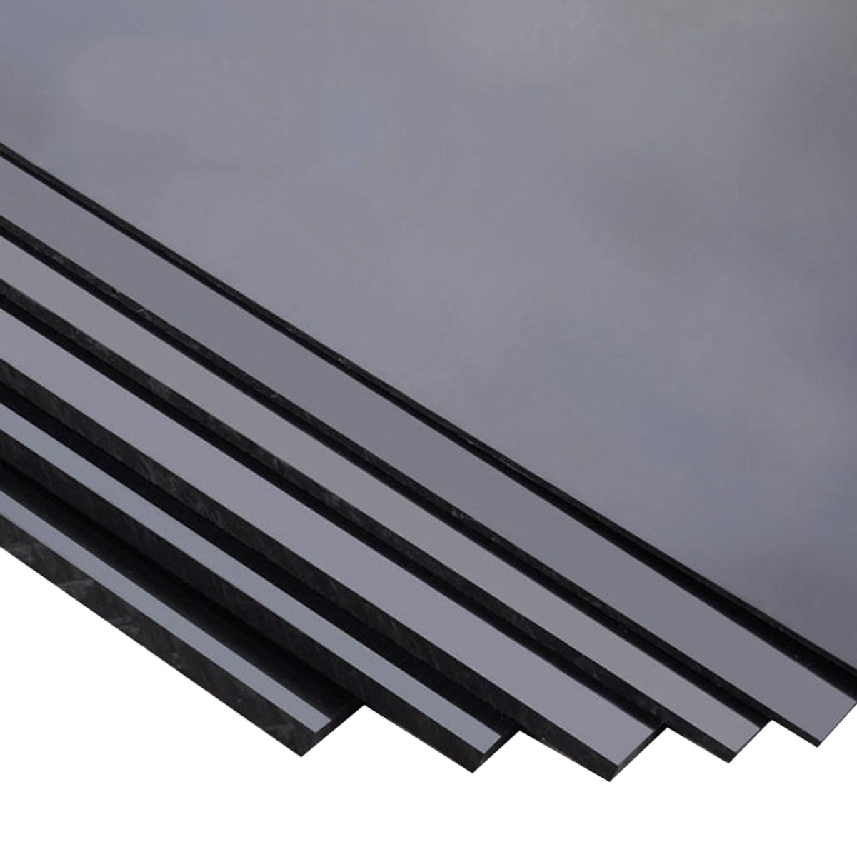 1 Piece Durable Black ABS Styrene Plastic Flat Sheet Plate 0.5mm Thickness