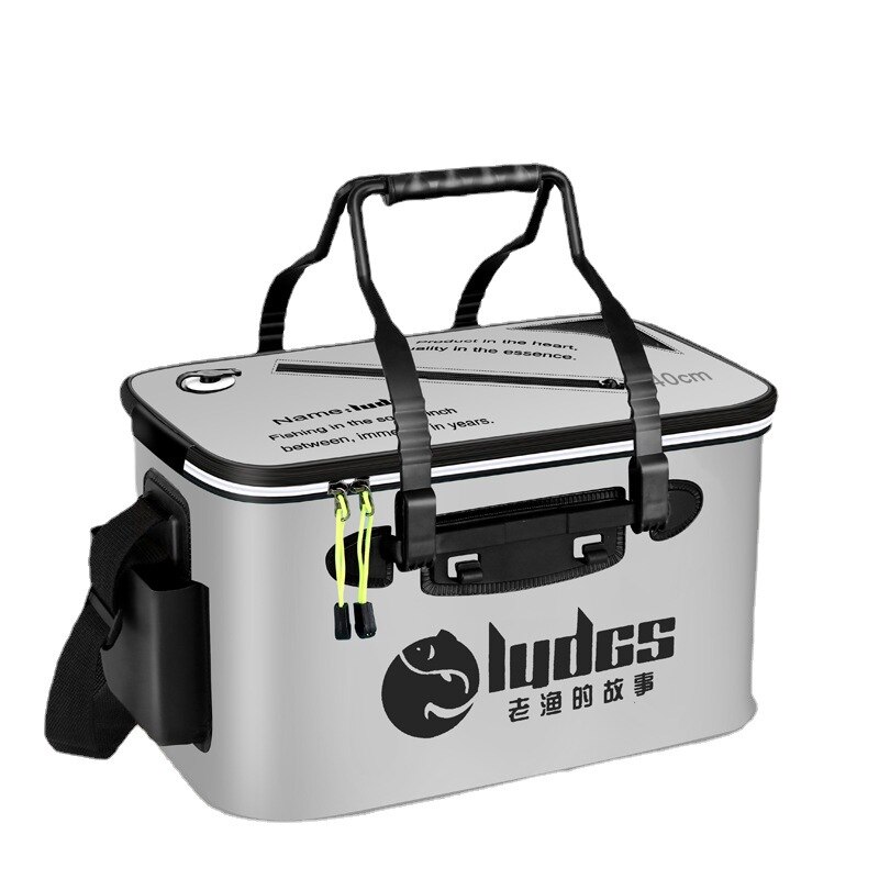 Live fish barrel fish box thickened fish protection barrel multi-functional wild fishing barrel EVA folding fish barrel