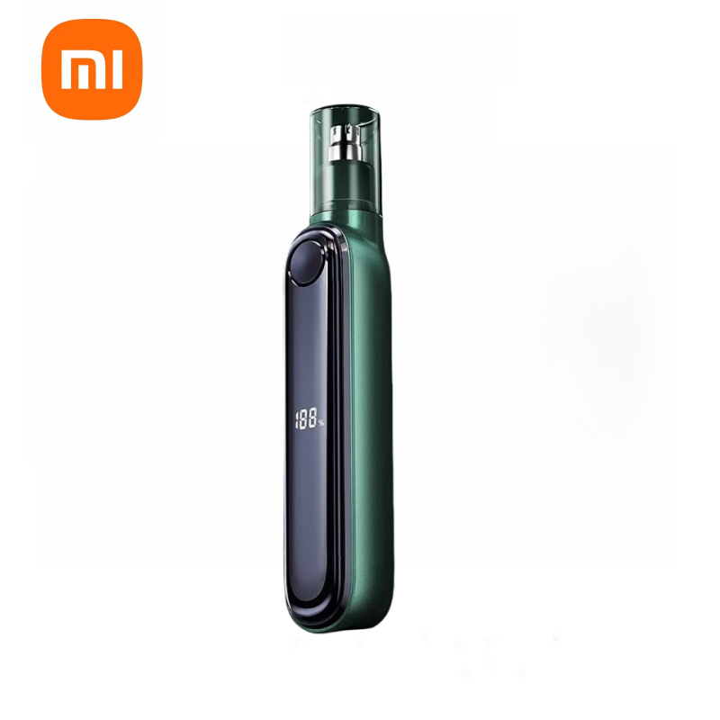 recortador de pelo de nariz eléctrico XIAOMI MIJIA 13000rpm pantalla Digital LED inteligente con recortador de cuchilla de doble filo para nariz: Verde