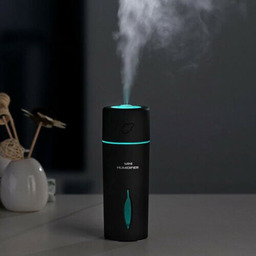 Bærbare mini vandflaske hætter luftfugter luft diffuser aroma tåge m flaske led