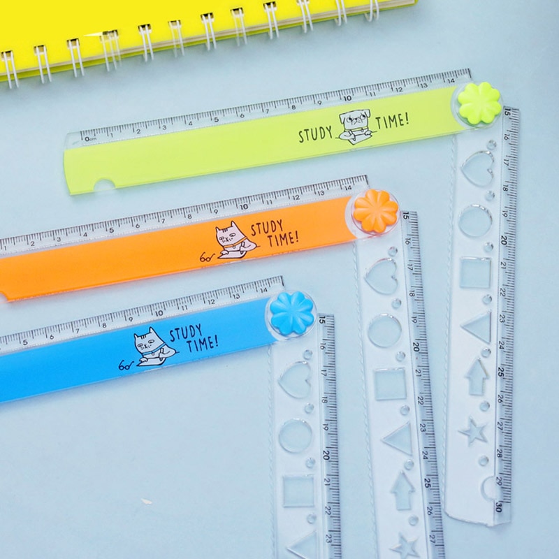 1 sztuk 30cm wielofunkcyjny fala linijka składana linijka skala śliczne kreskówkowy cukierek kolor plastikowe rysunek szkolny linijka dla dzieci prezent