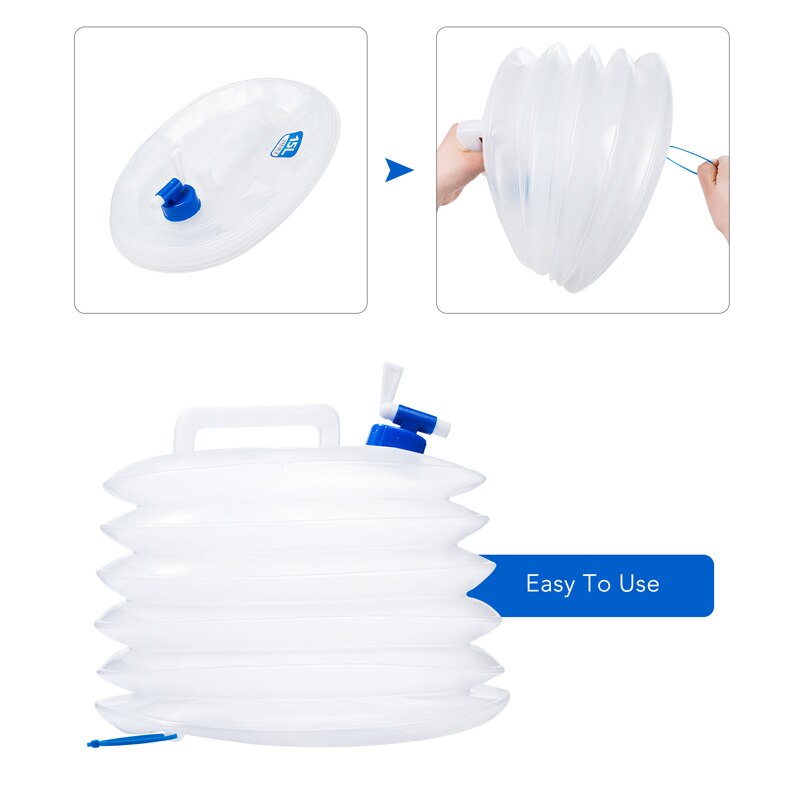 Cube de stockage d'eau sans BPA récipient d'eau pliable avec robinet cruche de stockage d'eau de Camping de alimentaire pour l'extérieur E5