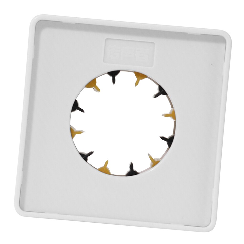 Portable ABS Plastic Square Cube Shaped Microphone Flag Station White for 19-38mm Dia Mic