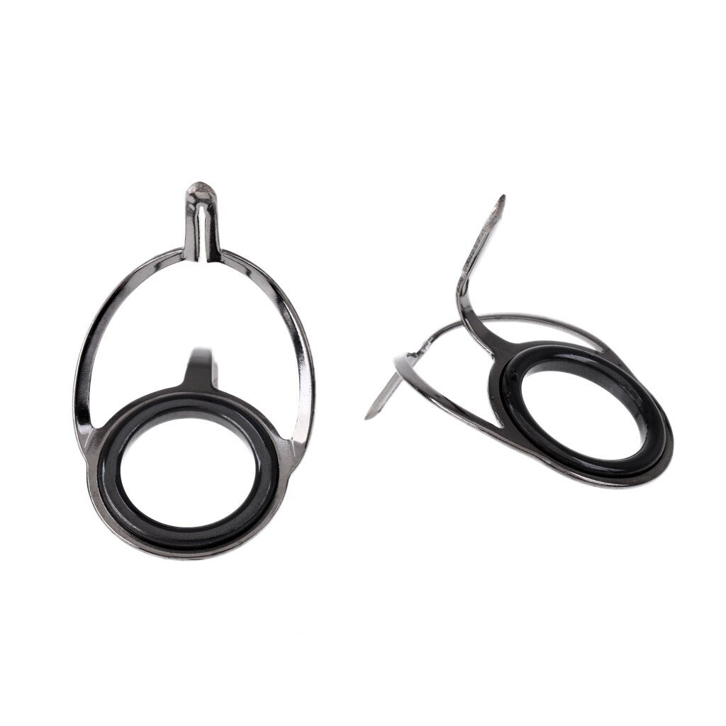 10Pcs Stainless Steel Fishing Rod Guides Tips Repair Kit Ceramic Eye Rings Tangle Free Size 6# - 30#: 25