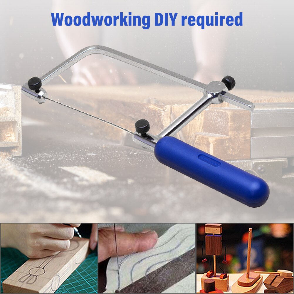 Metal Cutting Nonslip Handle U Shaped Jewelry Manual Fret Steel Frame Durable Coping Saw Woodworking Tool Mini Adjustable Screws