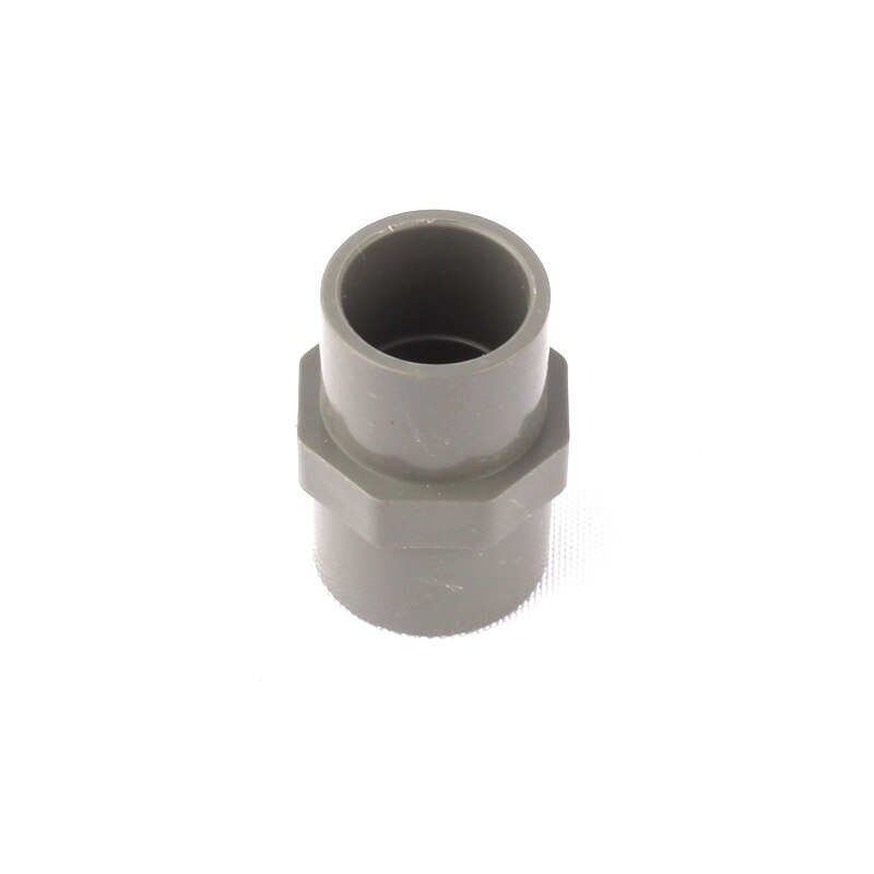 5pcs 1/2 Inch Female Thread to Inner Diameter 20mm PVC Straight Connector Grey Plastic Water Pipe Accessories