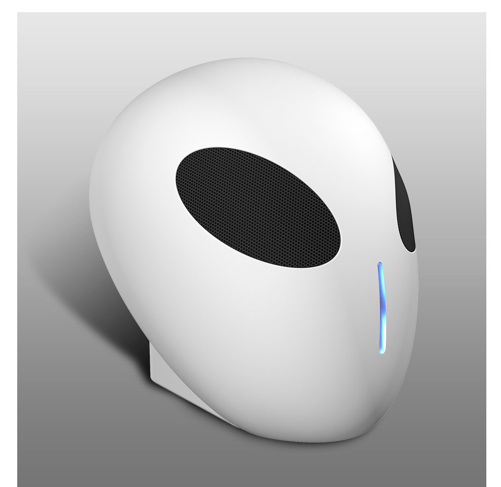 Alien Portable Wireless Bluetooth speaker subwoofer 360 Stereo Deep Bass ET Alien Speaker FM Radia TF USB Music Player: White