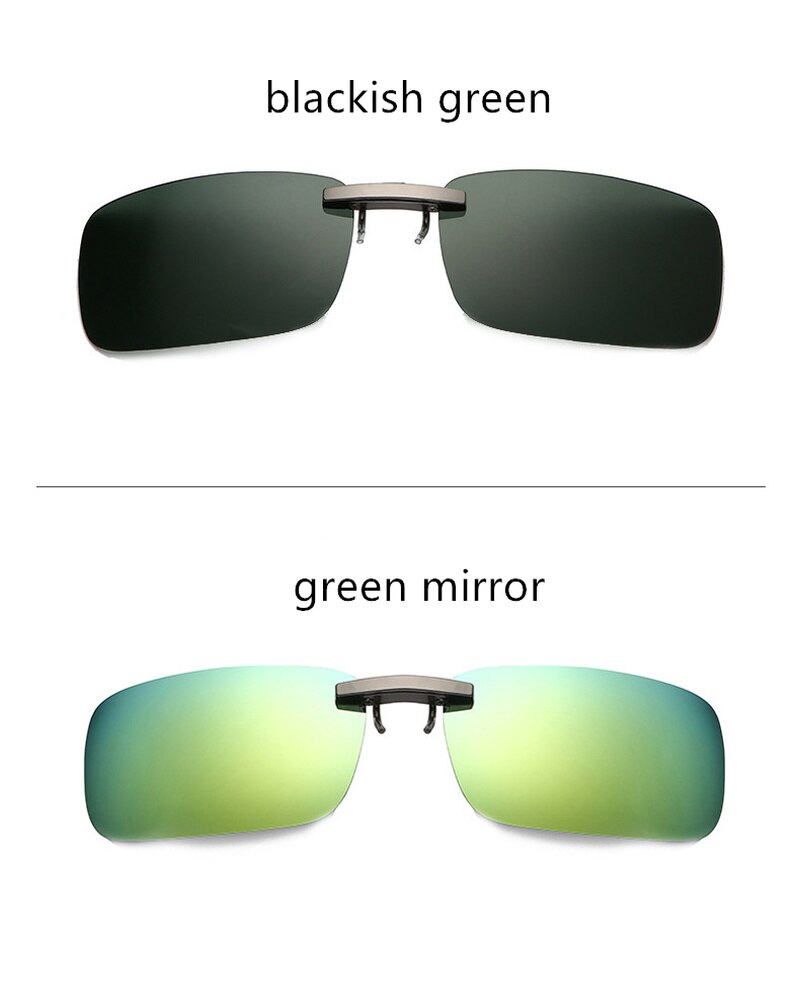 Fishing Glasses Unisex Clip Polarized Day Night Vision Clips Easy Clip-on Flip-up Lens Driving Fishing Glasses