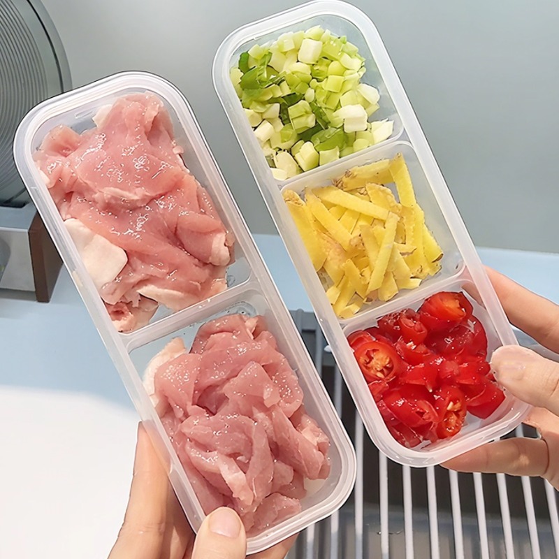 1/10Stck Kunststoff schärfer Kasten Kühlschrank Fleisch Erhaltung Kasten Gemüse Obst Lagerung Container Küche Fleck Mittagessen Versiegelt lagerung