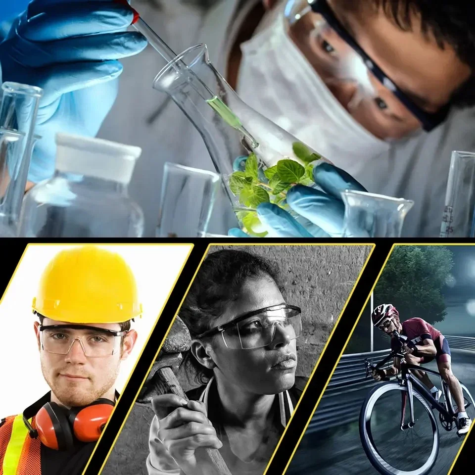 3/10 stk. stænksikre arbejdsbriller øjenbeskyttende laboratoriebriller beskyttende industrielle vind- og støvtætte beskyttelsesbriller cykelbriller