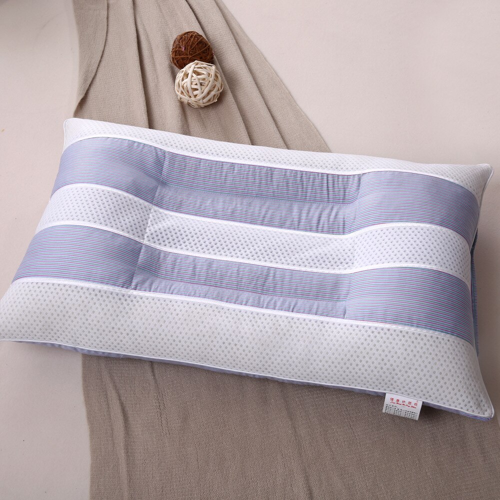 Almohada ortopédica para dormir, almohadas de alforfón Core lavanda, cama larga, almohada para dormir para el cuello, cervicales, buena salud, 1 unidad: stripes Cassia 1pc