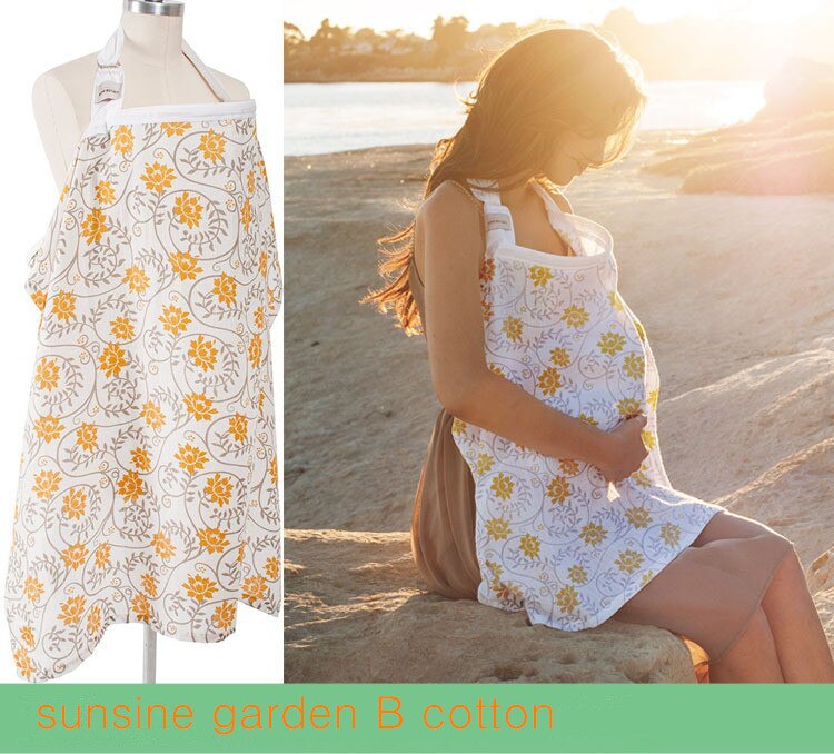 Udder Covers Borstvoeding Verpleging Cover Privacy Babyvoeding Schort Katoen Kind Ademend Doek Babyfoon Hals Cover: Sunsine garden B