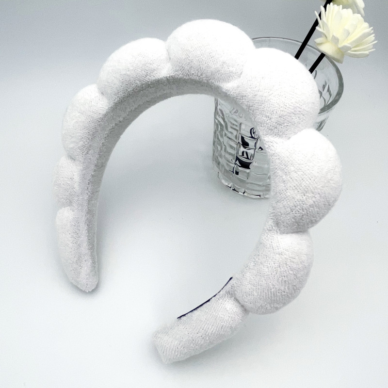 Diadema de esponja antideslizante para mujer, diadema desmaquillar mujer diadema para limpieza facial bandas para el cabello de Spa de Yoga cinta pelo desmaquillar felpas cabello mujer cintillo skincare cinta pelo niña: Gris