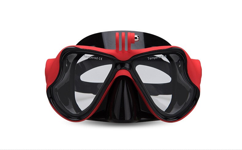 Professionele Skuba Duikbril Bril Wide Vision Water Sportartikelen Met Anti-Fog Onderwater Volwassen Voor Gopro Camera: Rood