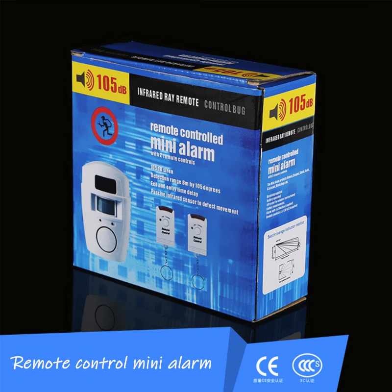 Home Security PIR MP Alert Infrared Sensor Anti-theft Motion Detector Alarm Monitor Wireless Alarm system+2 remote controller