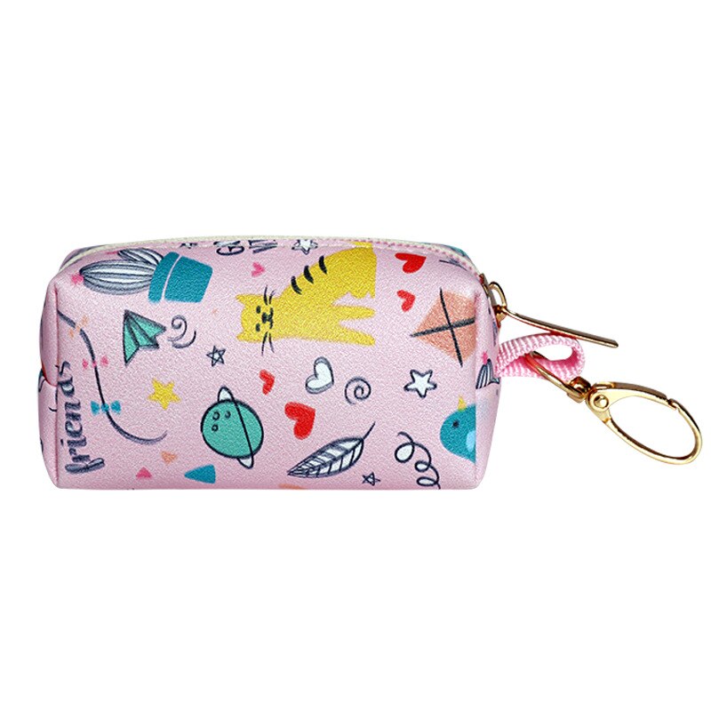 Travel Outdoor Protable Dog Poop Bag Dispenser Dog Poop Bag Holder Polyester Carrier Tool Cats and Dogs Poop Bag Case Storager: Forest Pink