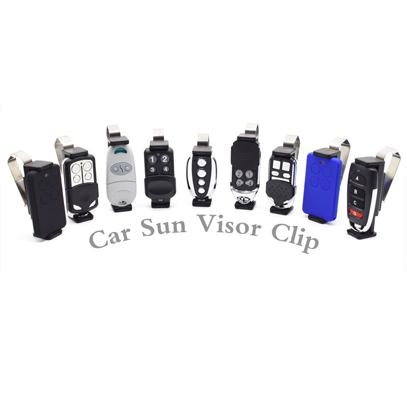 Mando a distancia para puerta de garaje, mando a distancia, transmisor, llavero, parasol para coche, soporte/Clip 50-70mm