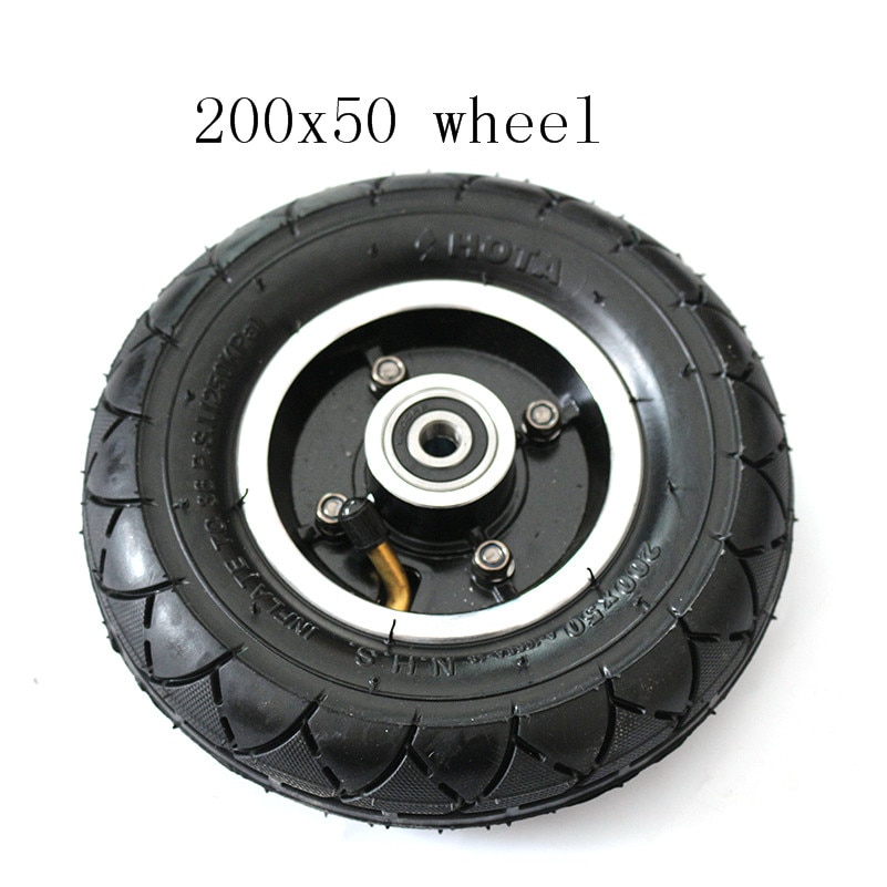 200x50 Hoto Electric Scooter Tyre With Wheel Hub 8" Scooter Tyre Inflation Electric Vehicle Aluminium Alloy Wheel Pneumatic Tire