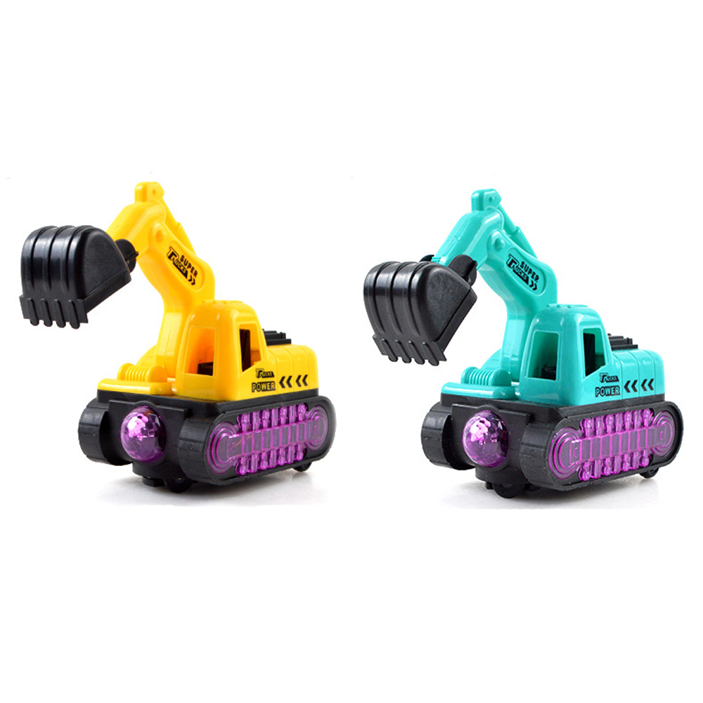 Mini Engineering Car Tractor Toy Dump Truck Model Music & Light Engineering Car Boys Electric Truck Toys For Children: Excavator Random