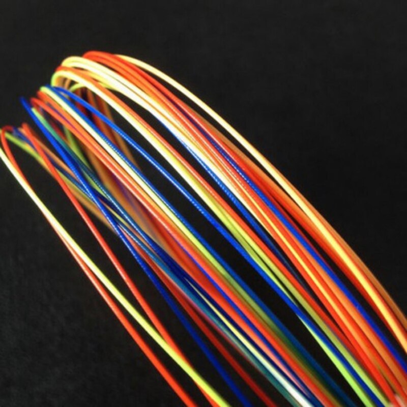 10pcs/lot High Tension 30lbs 0.68mm Rainbow Badminton String Japanese Super Elasticity Durable Badminton String 10m