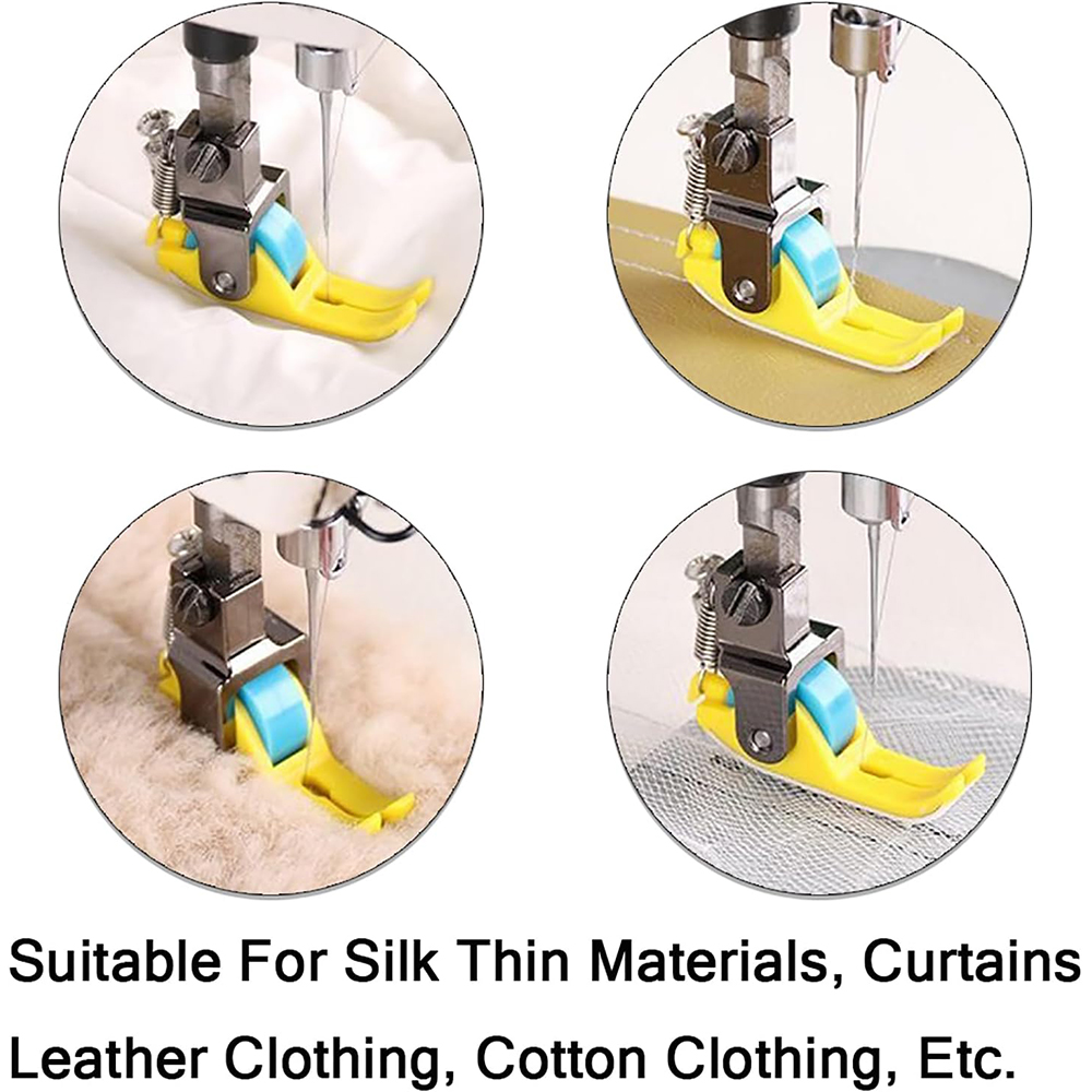 Narrow Roller Presser Foot For Singer Brother Juki Industrial Single Needle Lockstitch Sewing Machine Accessories