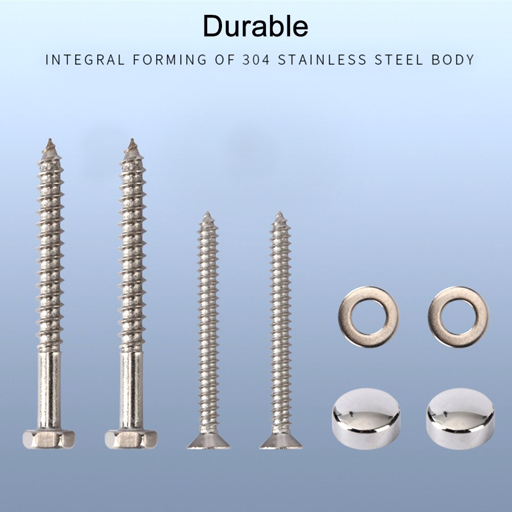 14pcs/set Heavy Duty Stainless Steel Base Foot Mounting L Shaped Fixture Toilet Screws Bolts Tools Bathroom Replacement Parts