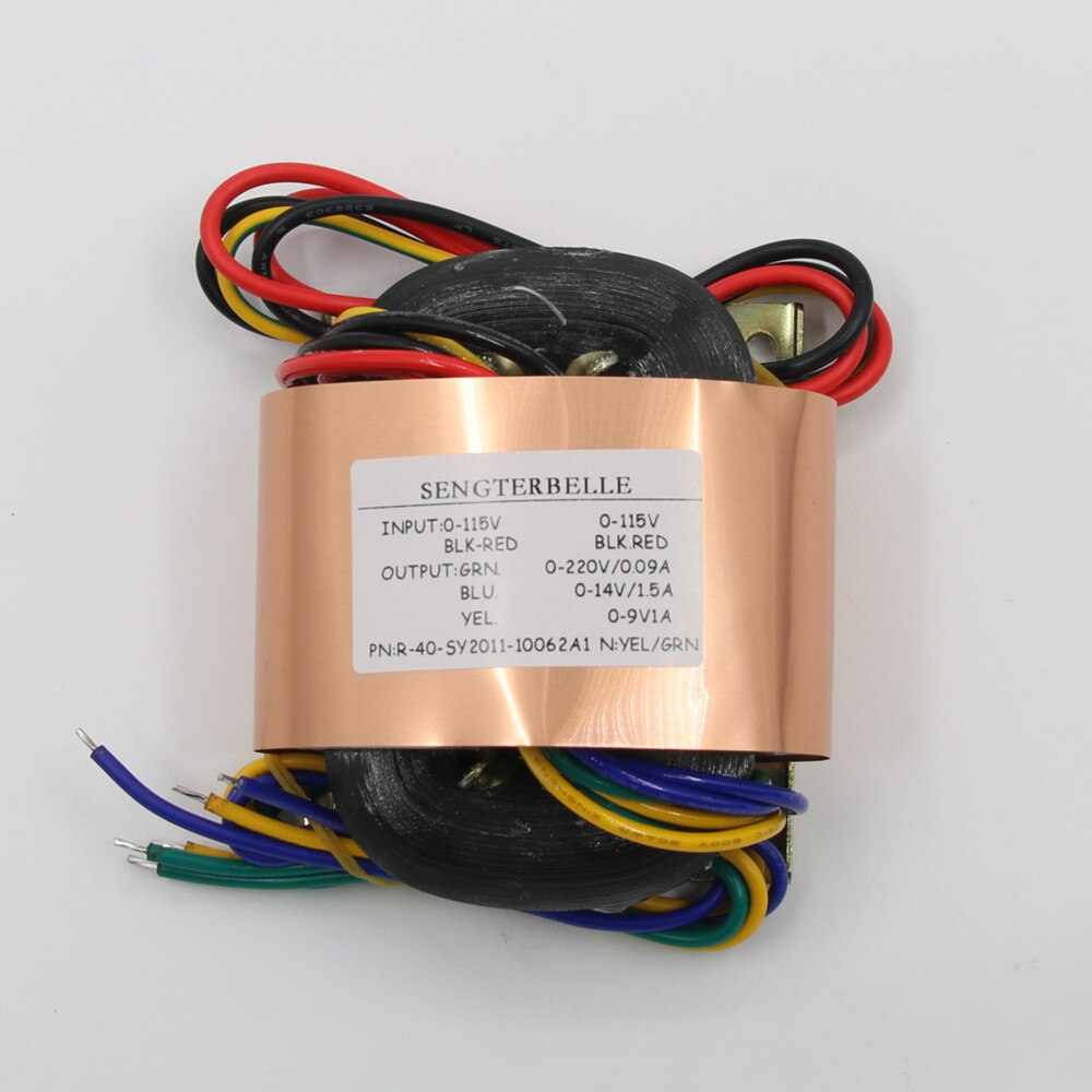 50VA HIFI copper R-core transformer Output 220V + 14V + 9V for PRT08A