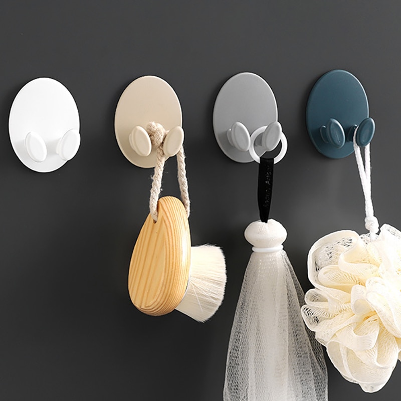 2PCS Power Plug Hook Socket Jack Hook Rack Holder Hanger Home Wall Decor JJJJT270