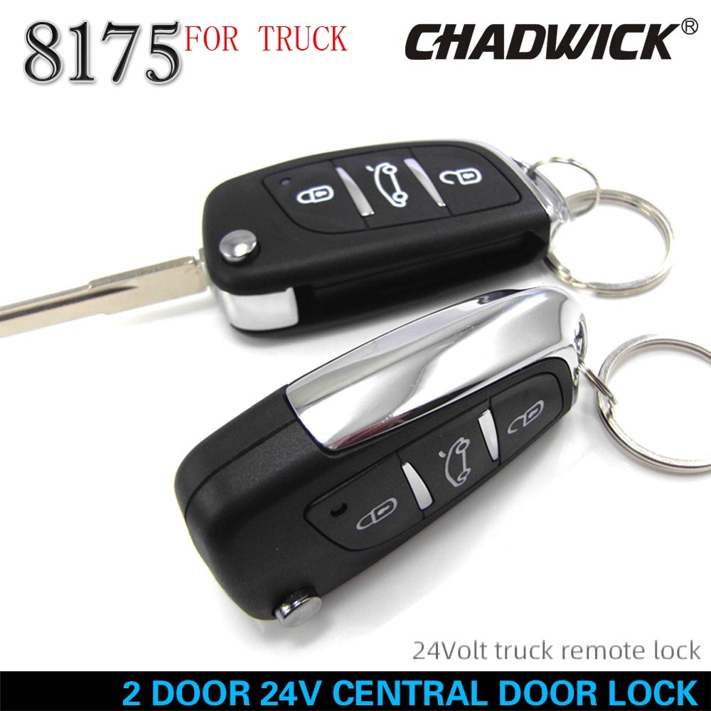 Nowy dla samochodów ciężarowych centralny zamek 24V ciężarówka drzwi blokada silnika klucz składany przed kradzieżą nie alarm samochodowy pilot blokada CHADWICK 8175