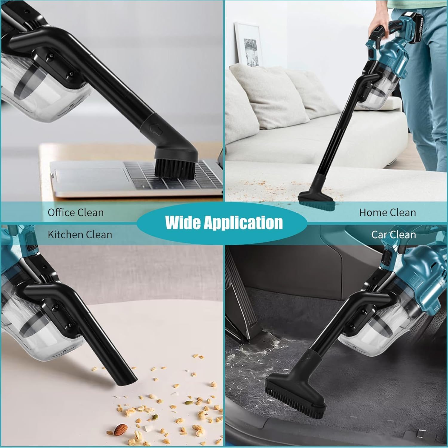 Cordless Vacuum Cleaner Rechargeable Handheld Dust Blower Floor Car Pet Hair Multifunction Cleaning Tools For Makita 18V Battery