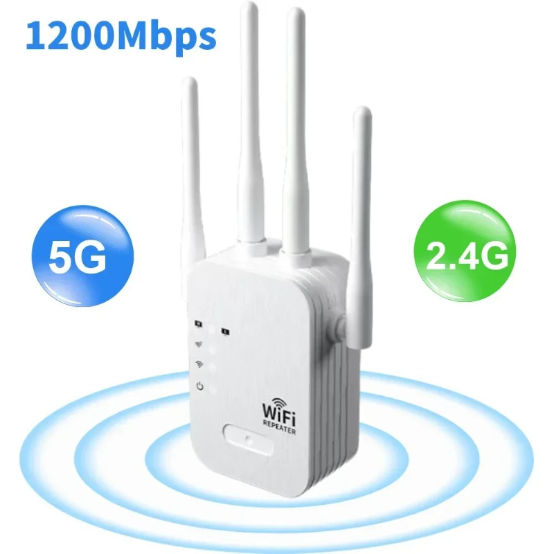 300/1200Mbps WiFi Repeater Wireless Extender WiFi Booster 5G 2.4G Dual-band Network Amplifier Long Range Signal WiFi Router Home