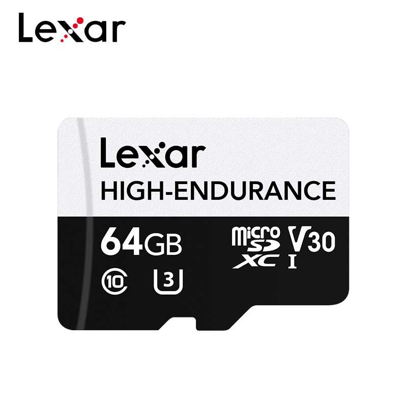 Lexar High-Endurance Micro SD Card 32GB 64GB 128GB 1080p Full-HD 4K Video Monitoring TF Memory Card for Dash Cam Security Camera