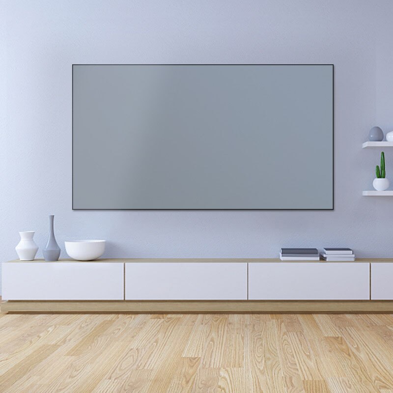 Pantalla de proyección antiluz de Metal, plegable, Simple, 60- 133 pulgadas, portátil, para interior y exterior, 4K, HD