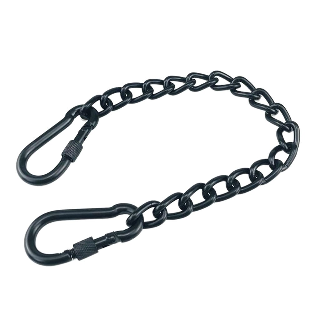 Kraftig hängstol i rostfritt stål kedja rep sandsäck antenn yoga hängmatta gunga hängande kontakt gunghängare kit: 66cm svarta