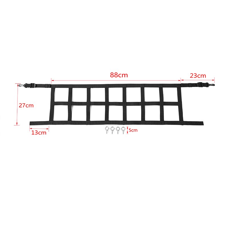 Bawa Kofferbak Bagagenet Cover Opbergtas Accessoires Voor Suzuki Jimny + Auto Cover: Black Net