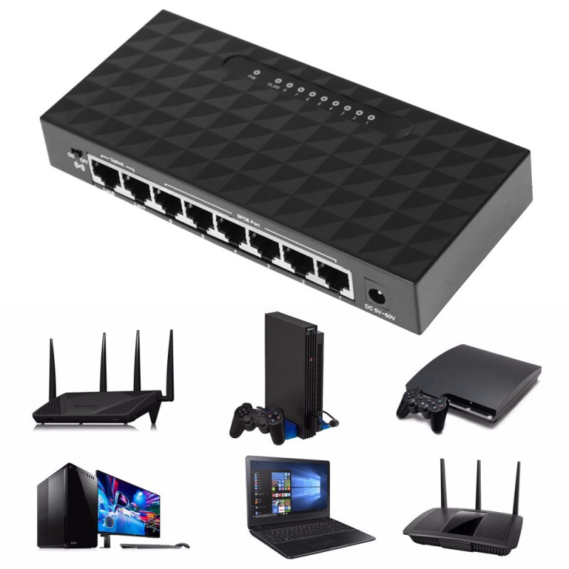 Smart Switch 8-port Gigabit Network Switch 1000Mbps Gigabit Ethernet Network Switch High-performance Ethernet