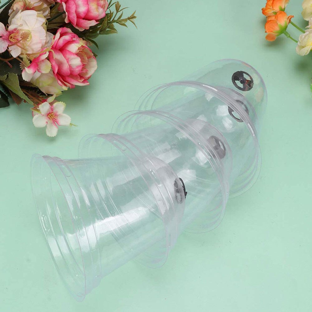 4PCS Plant Dome Bell Cover Anti-Freeze Transparent Plastic Greenhouse For Outdoor Garden Backyard Mini Protector Cover