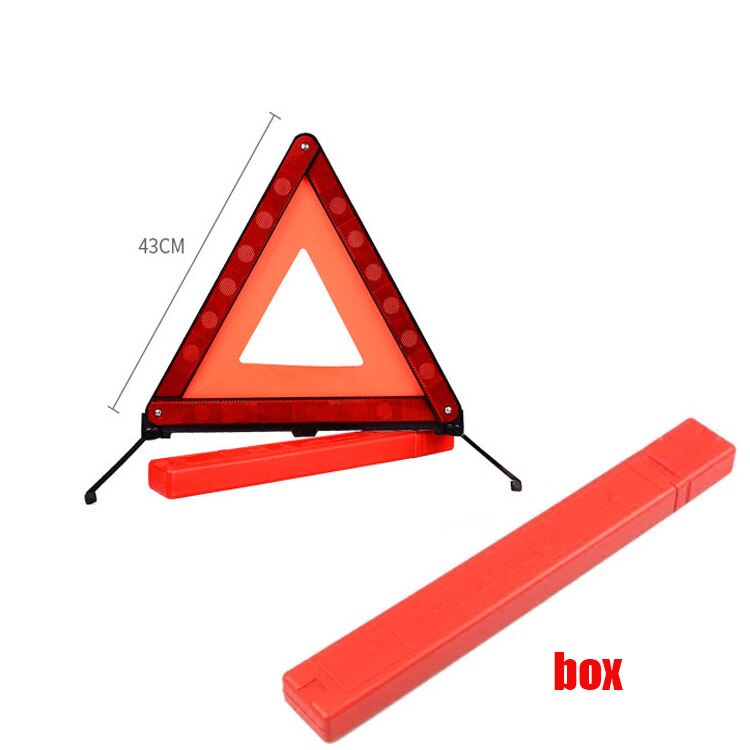 Car Triangle Reflective Tripod Emergency Breakdown Warning Reflective Sticker Safety Hazard Foldable Stop Sign Car Accessories